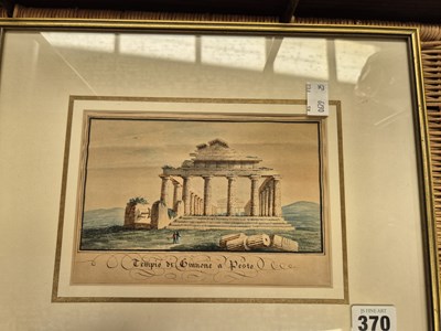 Lot 370 - 19th-century grand tour school. Temple of...