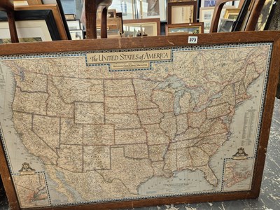 Lot 373 - A large map. The United States Of America.