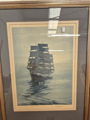 Lot 391 - Two large furnishing prints, including one...