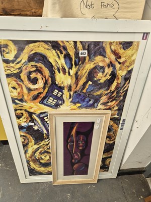 Lot 402 - An African figure study drawing and a Dr. Who...