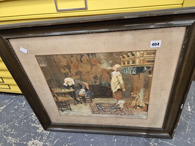 Lot 404 - An early 20th-century colour print. The Chess...