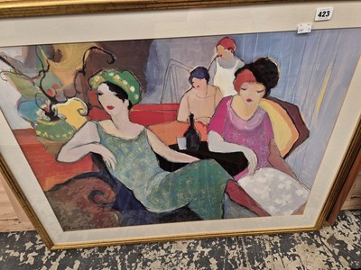 Lot 423 - Three large contemporary furnishing prints and...