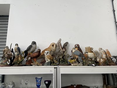 Lot 1101 - A collection of owls and hawks by Country...