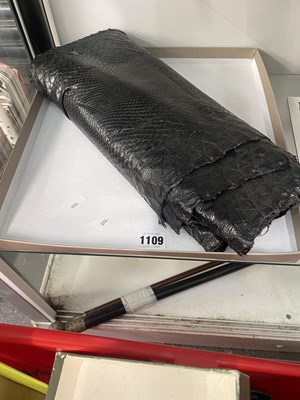 Lot 1109 - A roll of snake's skin leather