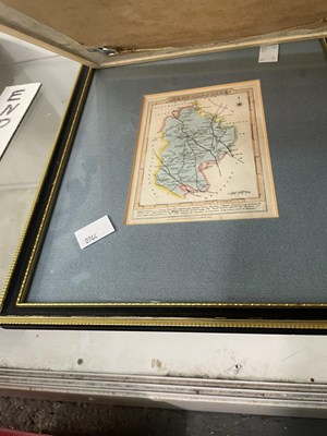 Lot 1110 - A framed map of the Scilly Isles together with...