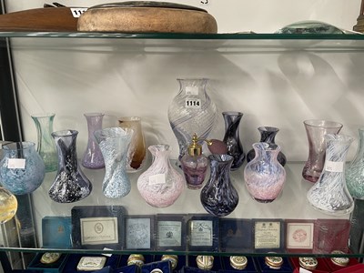 Lot 1114 - A collection of Caithness vases and a paperweight
