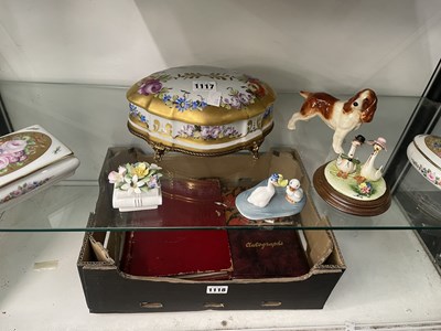 Lot 1117 - Three Limoges boxes, bird and flower groups...