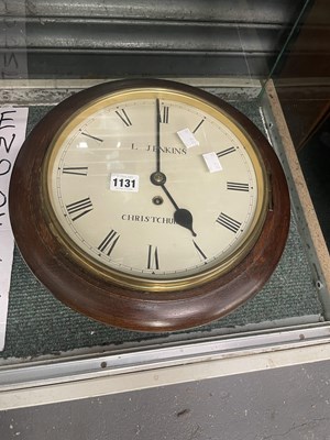 Lot 1131 - A mahogany framed wall clock inscribed L...