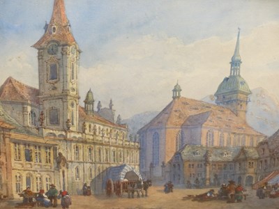 Lot 151 - Attributed to David Roberts. R.A. Marketplace,...
