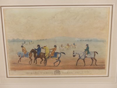 Lot 176 - Three 19th-century sporting engravings. Horses...