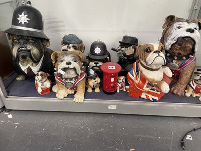 Lot 1161 - A collection of composition British bulldog...