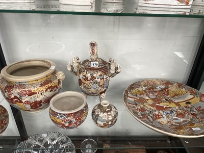 Lot 1170 - Six early 20th century Satsuma wares together...