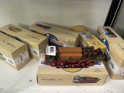 Lot 1208 - Six boxed Corgi Classics lorries