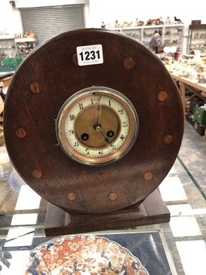 Lot 1231 - A pendulum clock striking on a bell and housed...