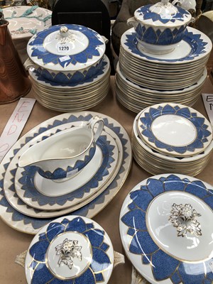 Lot 1270 - A Booths powder blue jay pattern part dinner...