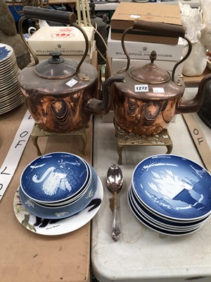 Lot 1272 - A collection of Bing and Grondahl plates, two...