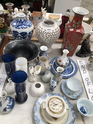 Lot 1274 - Chinese and other vases, a pair of Art Deco...