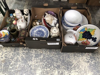 Lot 1280 - Glass paperweights, Celina fruit decorated...
