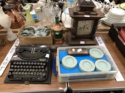 Lot 1283 - Latex cameo moulds, a Remington typewriter, a...