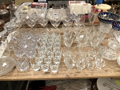 Lot 1299 - Tumblers, wine glasses, egg cups and vases