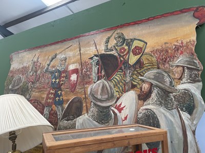 Lot 1325 - A painted plywood diorama of the 1485 Battle...