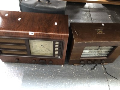 Lot 1346 - An HMV and an Ekco wooden cased radio