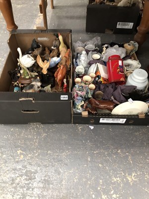 Lot 1353 - Ceramic and composition animal figurines,...