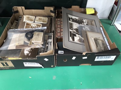 Lot 1366 - Two trays of loose and mounted photographs...