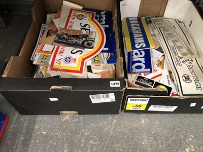 Lot 1373 - Two trays of car Rally and motor related ephemera