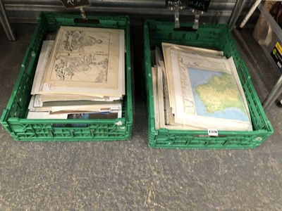 Lot 1378 - A collection of mounted prints together with...