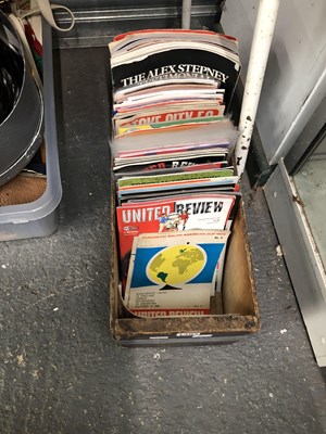 Lot 1383 - Football programmes, United Review magazines...