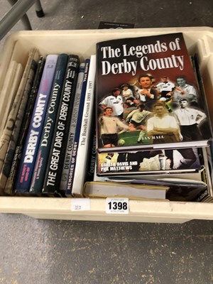 Lot 1398 - Derby County football programmes and books