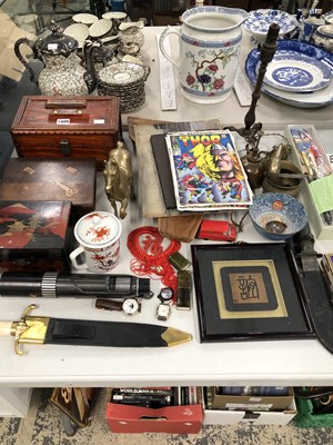 Lot 1409 - Oriental and other boxes, sheathed knives, a...