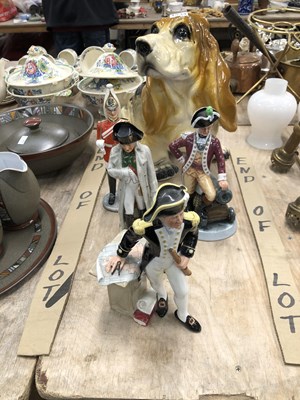 Lot 1434 - A porcelain figure of Napoleon, three Doulton...