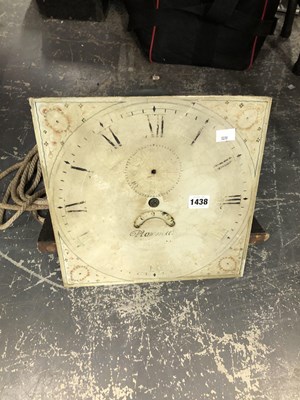 Lot 1438 - A 30 hour long case clock movement, the square...