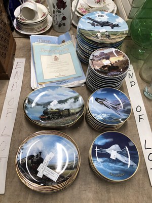 Lot 1453 - Airplane and locomotive collectors plates by...