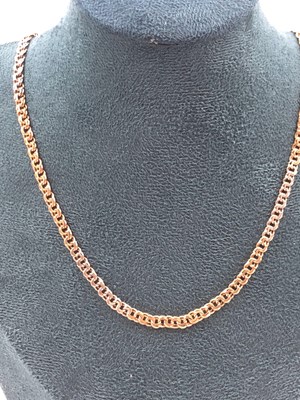 Lot 269 - A 9ct hallmarked gold tri-colour flat double...