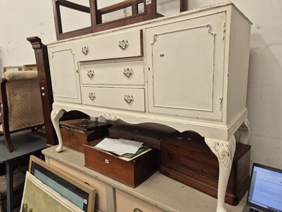 Lot 506 - A painted Georgian style sideboard. H 92 W 143...