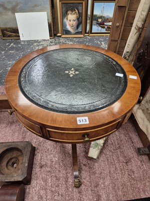 Lot 513 - A small regency style drum top occasional...