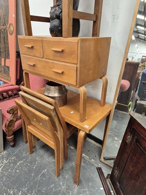 Lot 523 - An interesting mid century small chest of 3...