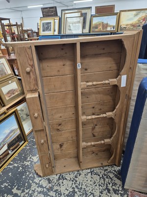 Lot 531 - A modern pine kitchen shelf rack.