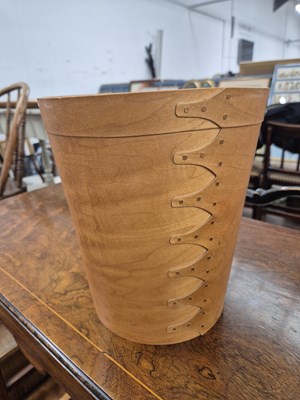 Lot 537 - A Birch wood small bucket with copper rivett...