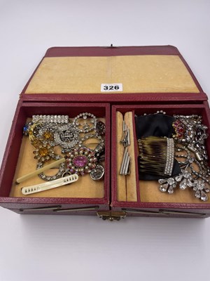 Lot 326 - A collection of vintage paste and diamante...