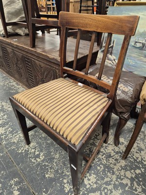 Lot 549 - A set of Gergian mahogany dining chairs.