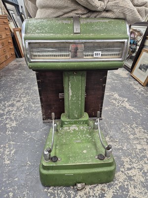Lot 551 - a set of large vintage shop weighing scales.