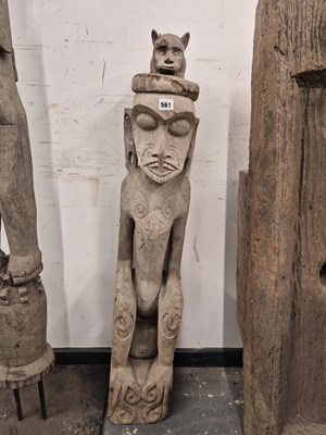 Lot 561 - An indonesian (Kalimantan) carved funeral...