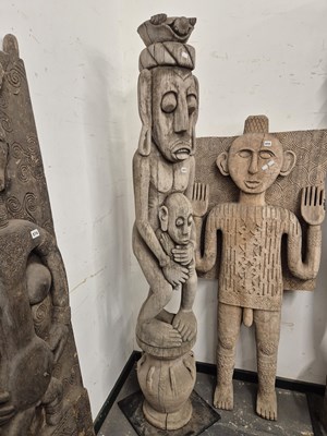 Lot 573 - A Very large indonesian female figure standing...
