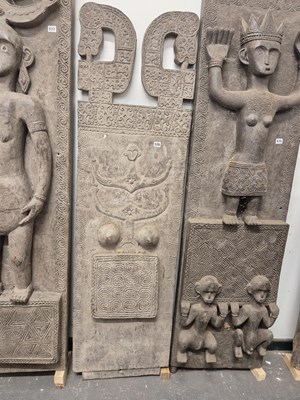 Lot 576 - An indonesian Hut door carved with stylised...