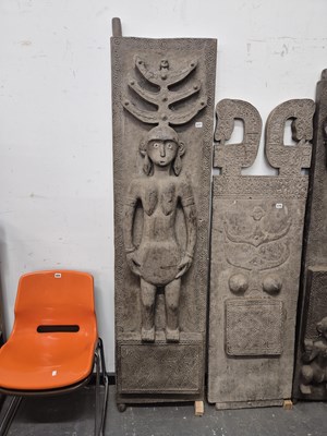 Lot 577 - An indonesian Hut door carved with stout...