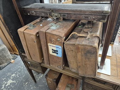 Lot 578 - A collection of antique and later leather...